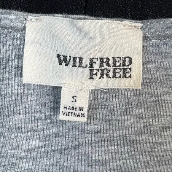 Aritzia Wilfred Free Open Front Cardigan Pockets 3/4 Sleeve Black Minimalist