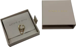 Astrid & Miyu Crystal Chain Drape Ear Cuff In Sterling Silver 18kt Gold Plate