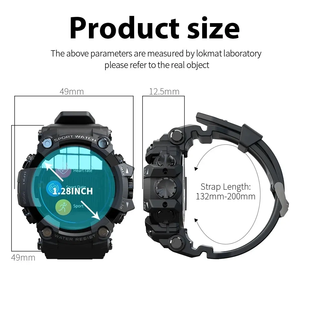 ATTACK Full Touch Screen Fitness Tracker Smart Watch Men Heart Rate Monitor Blood Pressure Smartwatch for Android Ios