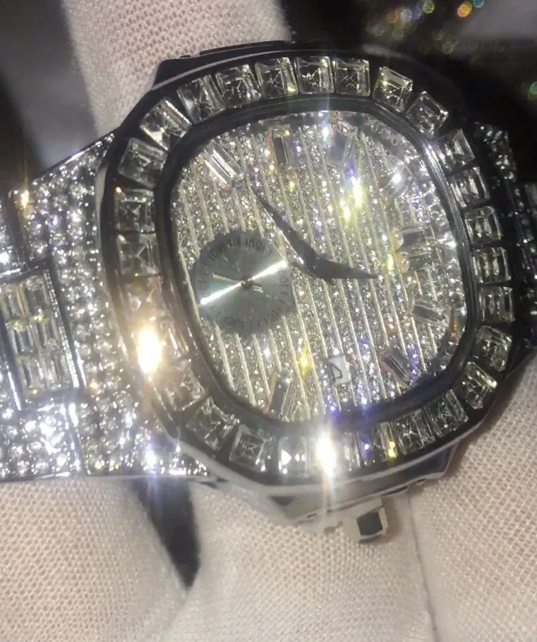 Baguette Watch | Iced Watch | Diamond Watch | Buss Down Watch