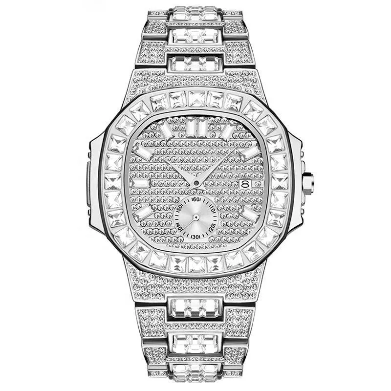 Baguette Watch | Iced Watch | Diamond Watch | Buss Down Watch