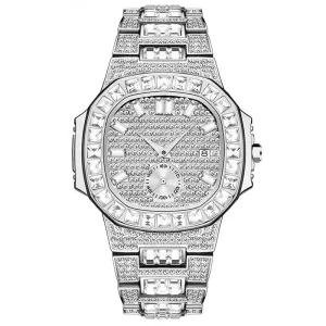 Baguette Watch | Iced Watch | Diamond Watch | Buss Down Watch