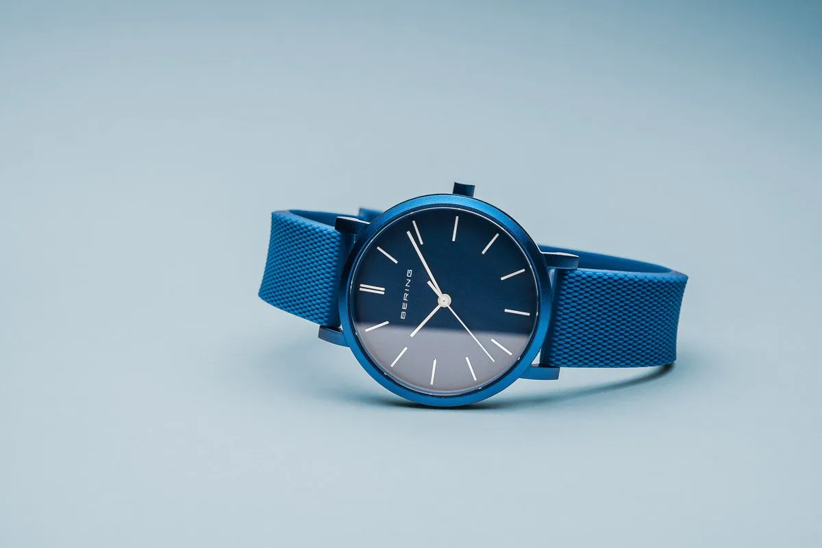 BERING True Aurora Matte Blue 34mm Unisex Watch 16934-799