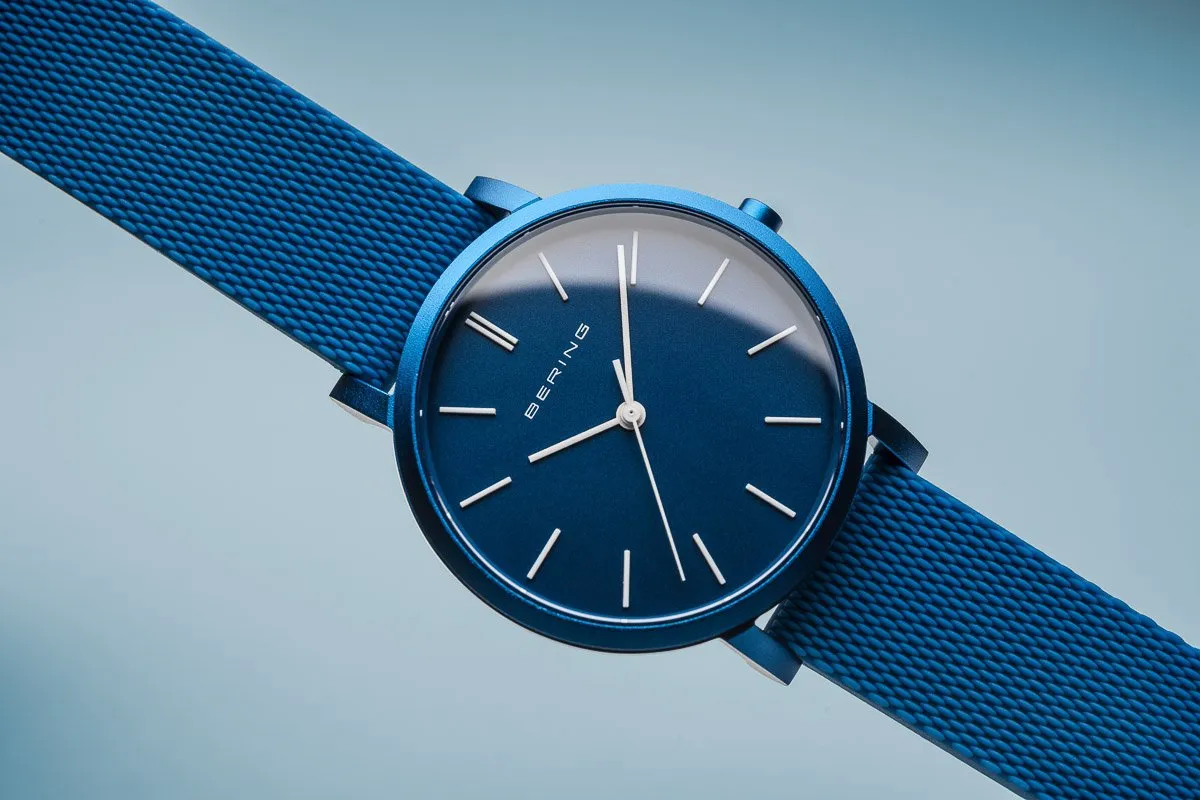 BERING True Aurora Matte Blue 34mm Unisex Watch 16934-799