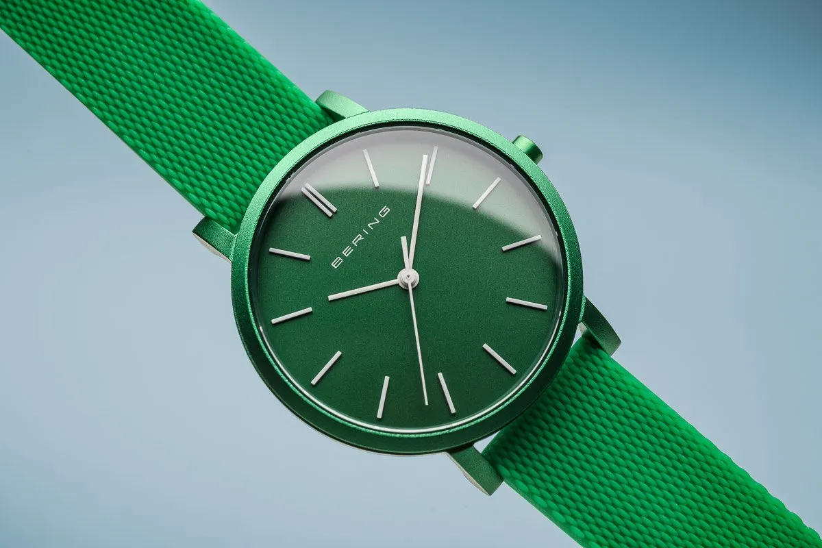BERING True Aurora Matte Green 34mm Unisex Watch 16934-899