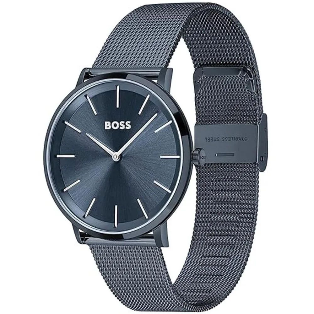 Blue Stainless Steel Watch