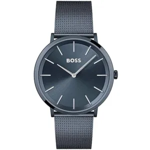 Blue Stainless Steel Watch