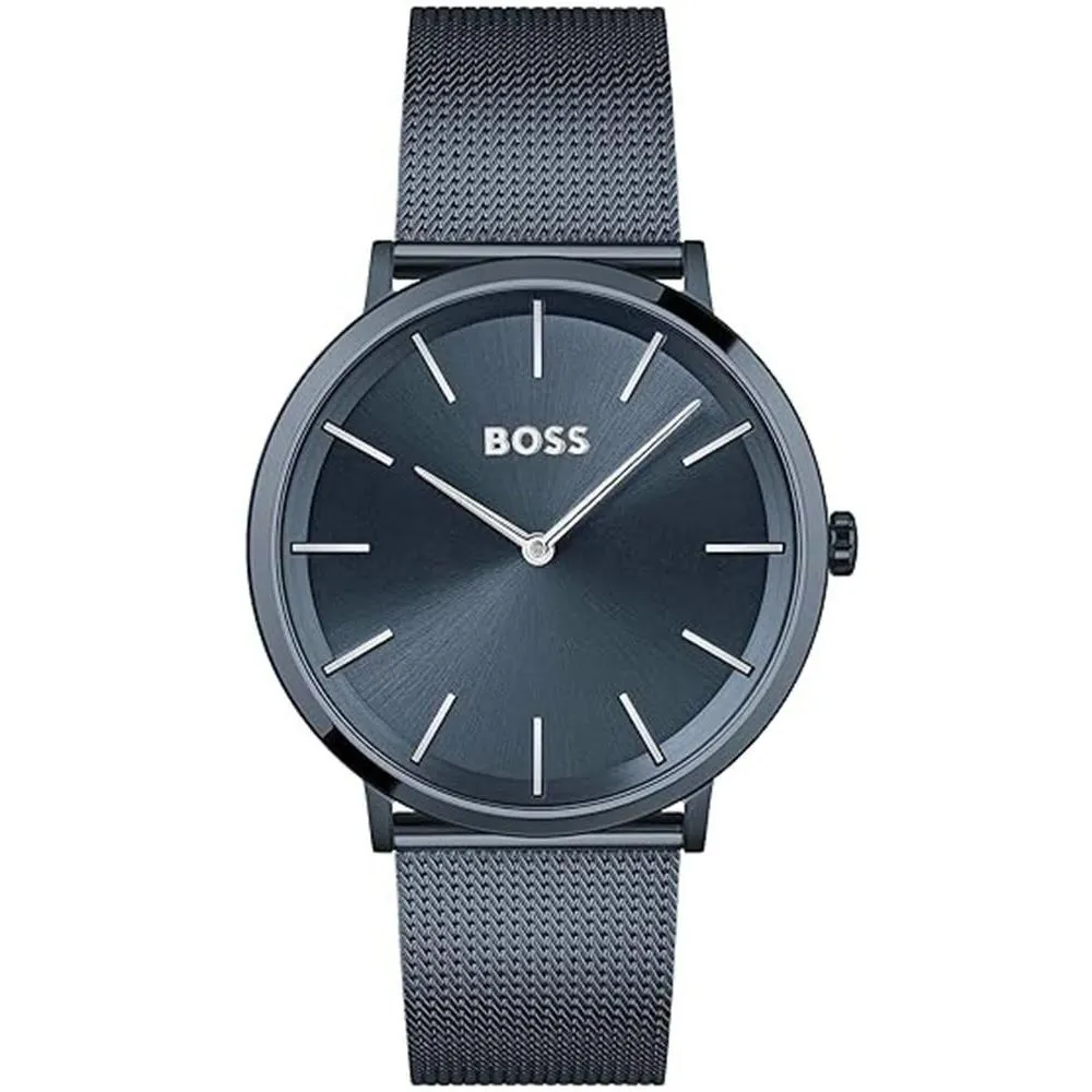 Blue Stainless Steel Watch