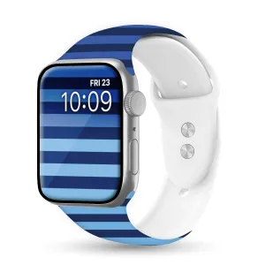 Blue Voltage Print | Silicone Watch Band for Apple Watch ®   Watch Face Incl.