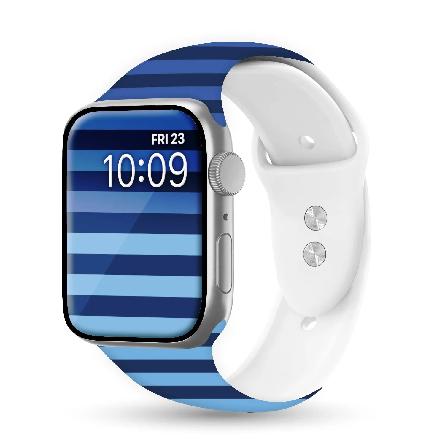 Blue Voltage Print | Silicone Watch Band for Apple Watch ®   Watch Face Incl.