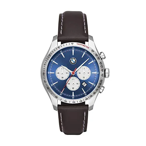 BMW Men BMW Leather Watch, Color: Brown (Model: BMW7000)