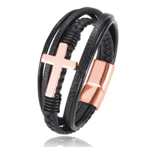 Boho Leather Charm Bracelet
