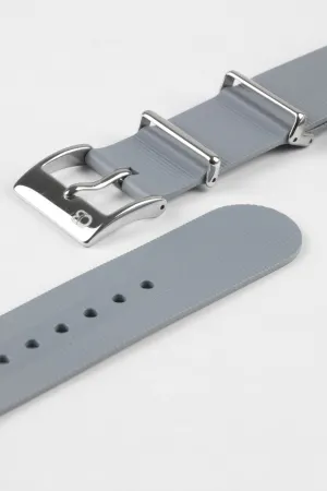 Bonetto Cinturini 328 Premium Rubber One-Piece Watch Strap in LIGHT GREY