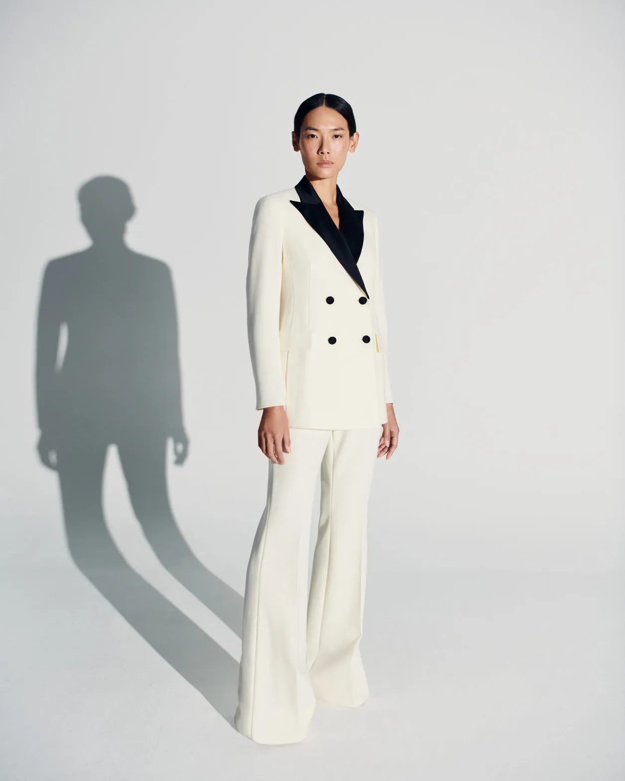 Bootcut Wool Stretch Double-Face Pants