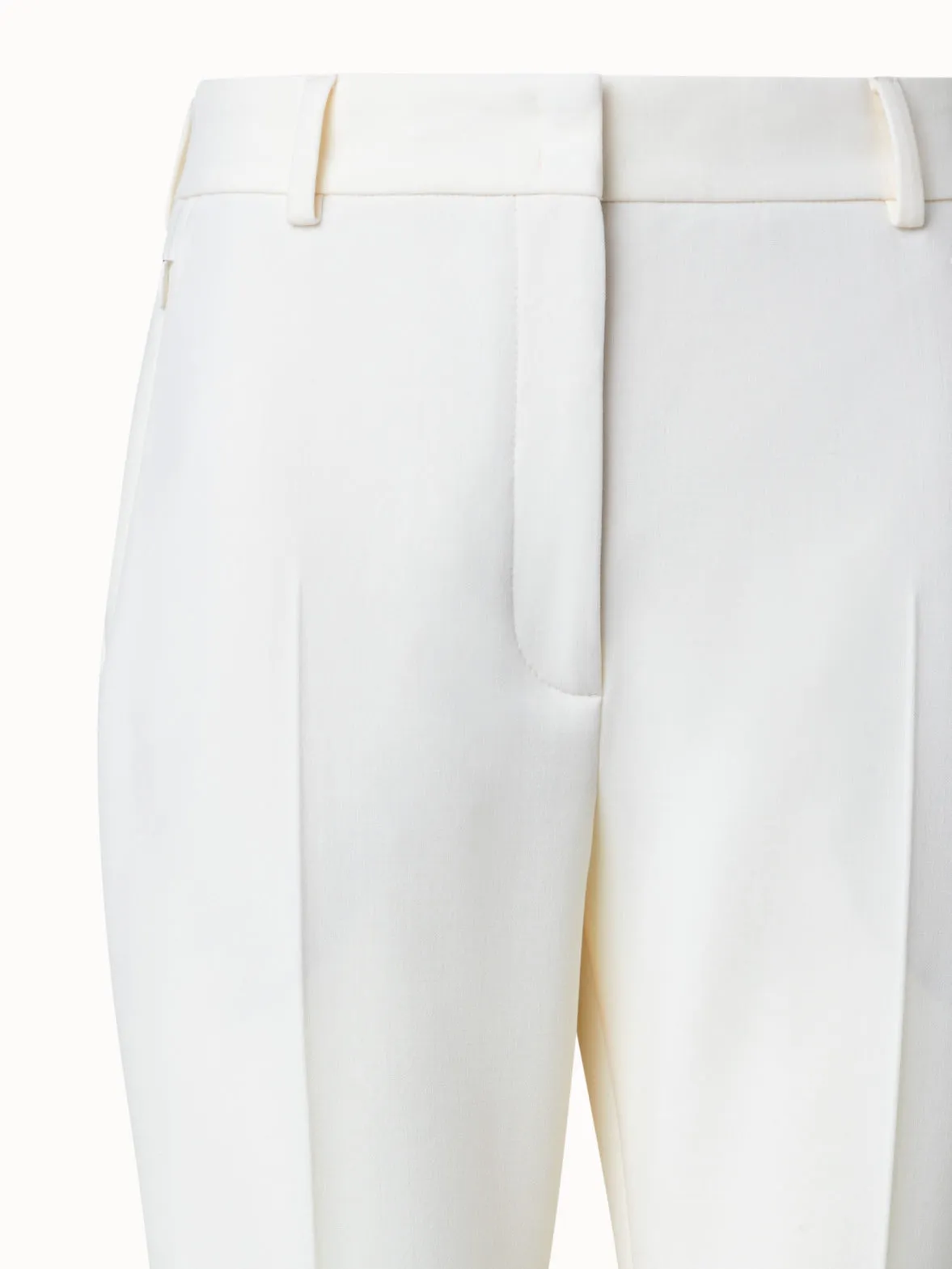 Bootcut Wool Stretch Double-Face Pants