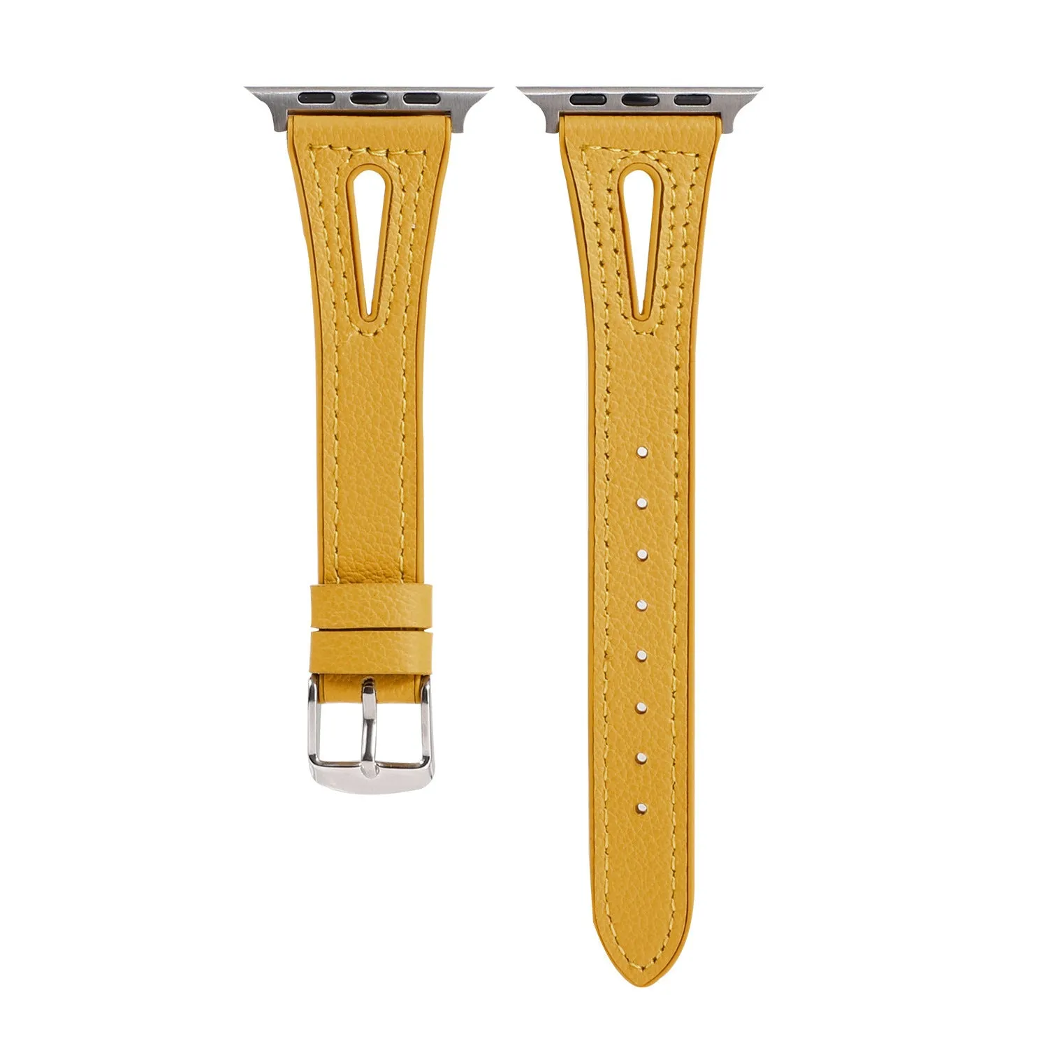 Bracelete de Silicone e Couro para Apple Watch