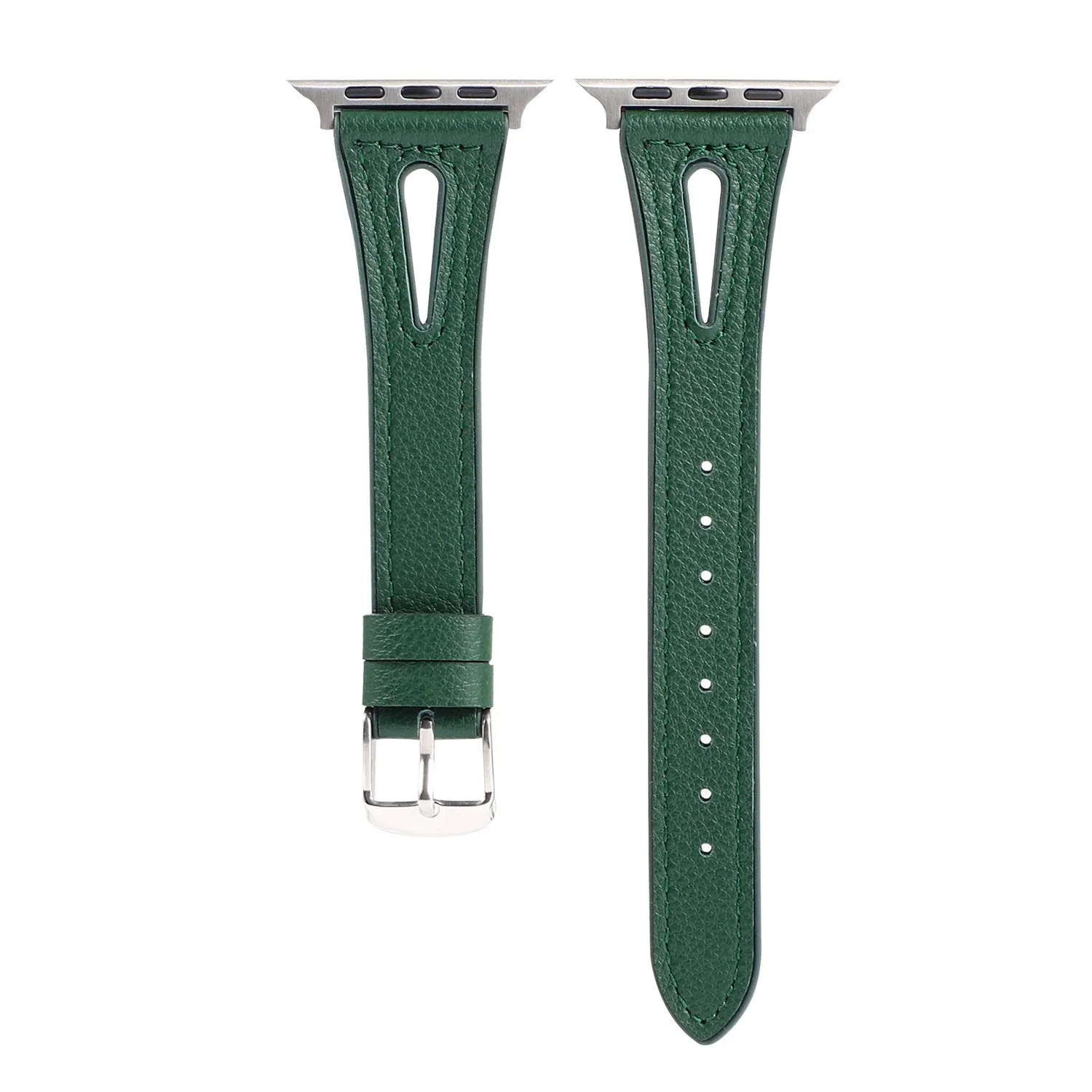 Bracelete de Silicone e Couro para Apple Watch