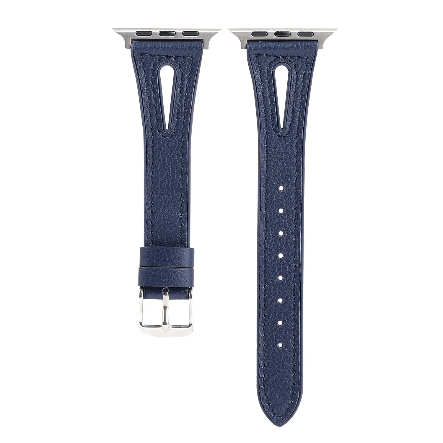 Bracelete de Silicone e Couro para Apple Watch