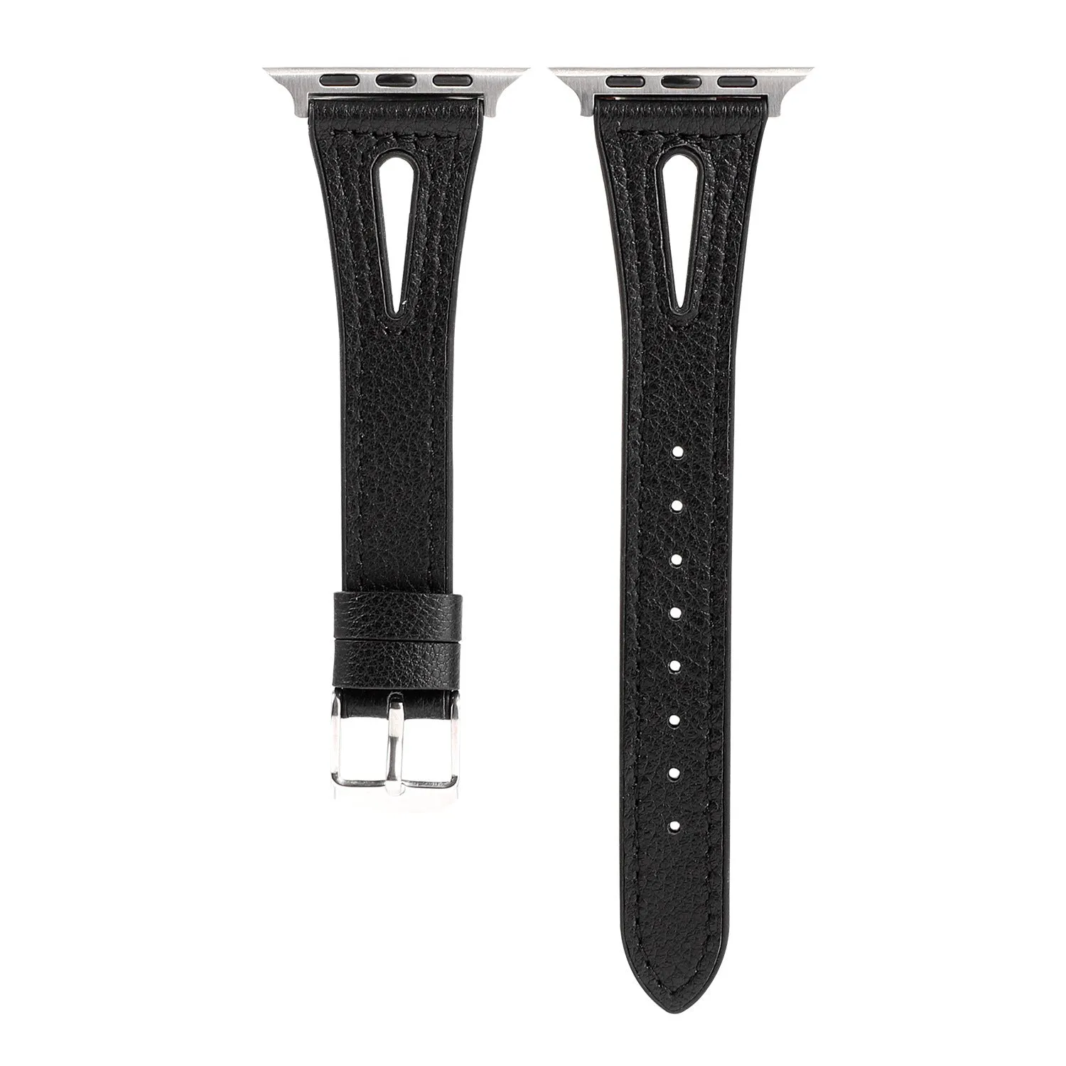 Bracelete de Silicone e Couro para Apple Watch