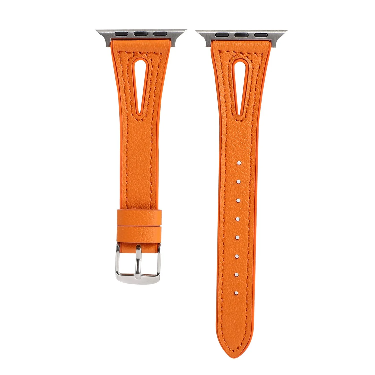 Bracelete de Silicone e Couro para Apple Watch