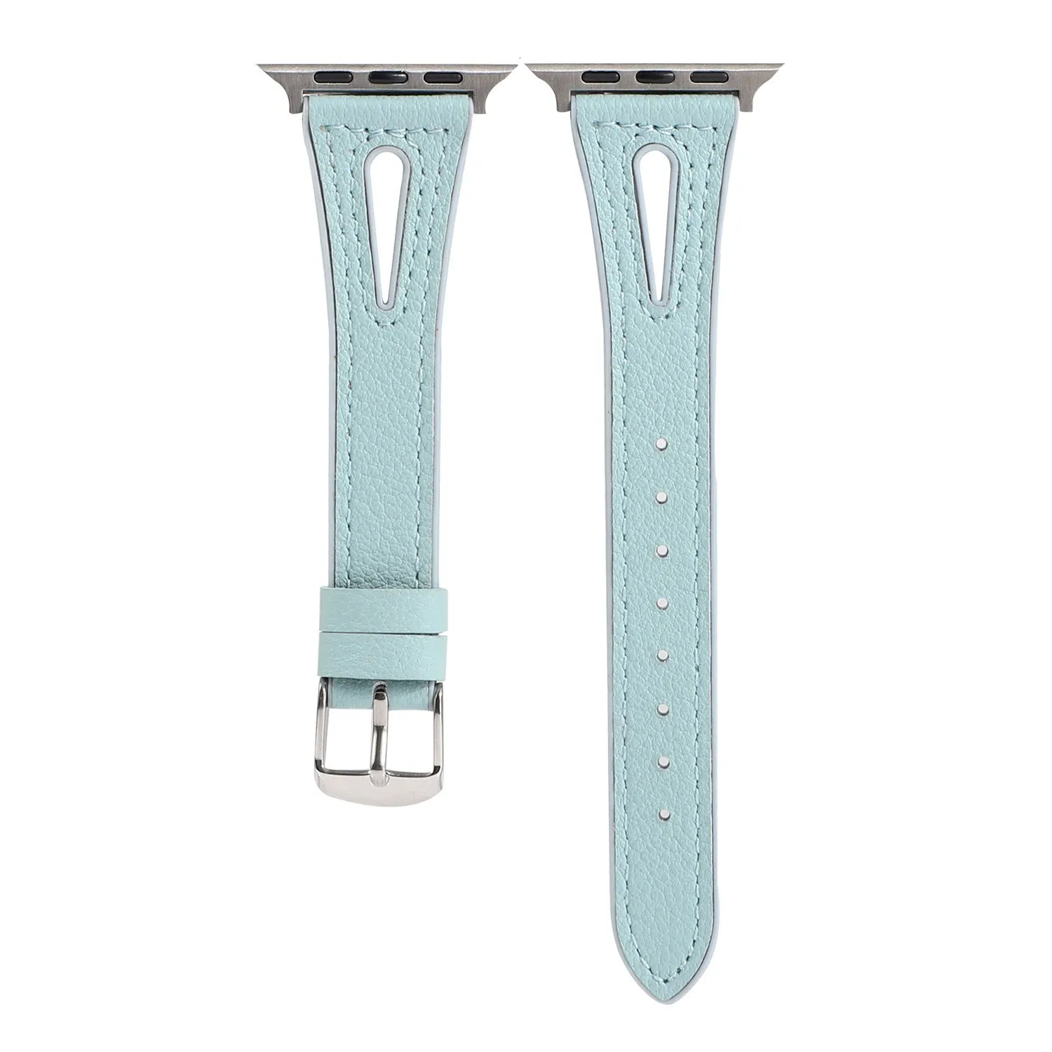 Bracelete de Silicone e Couro para Apple Watch