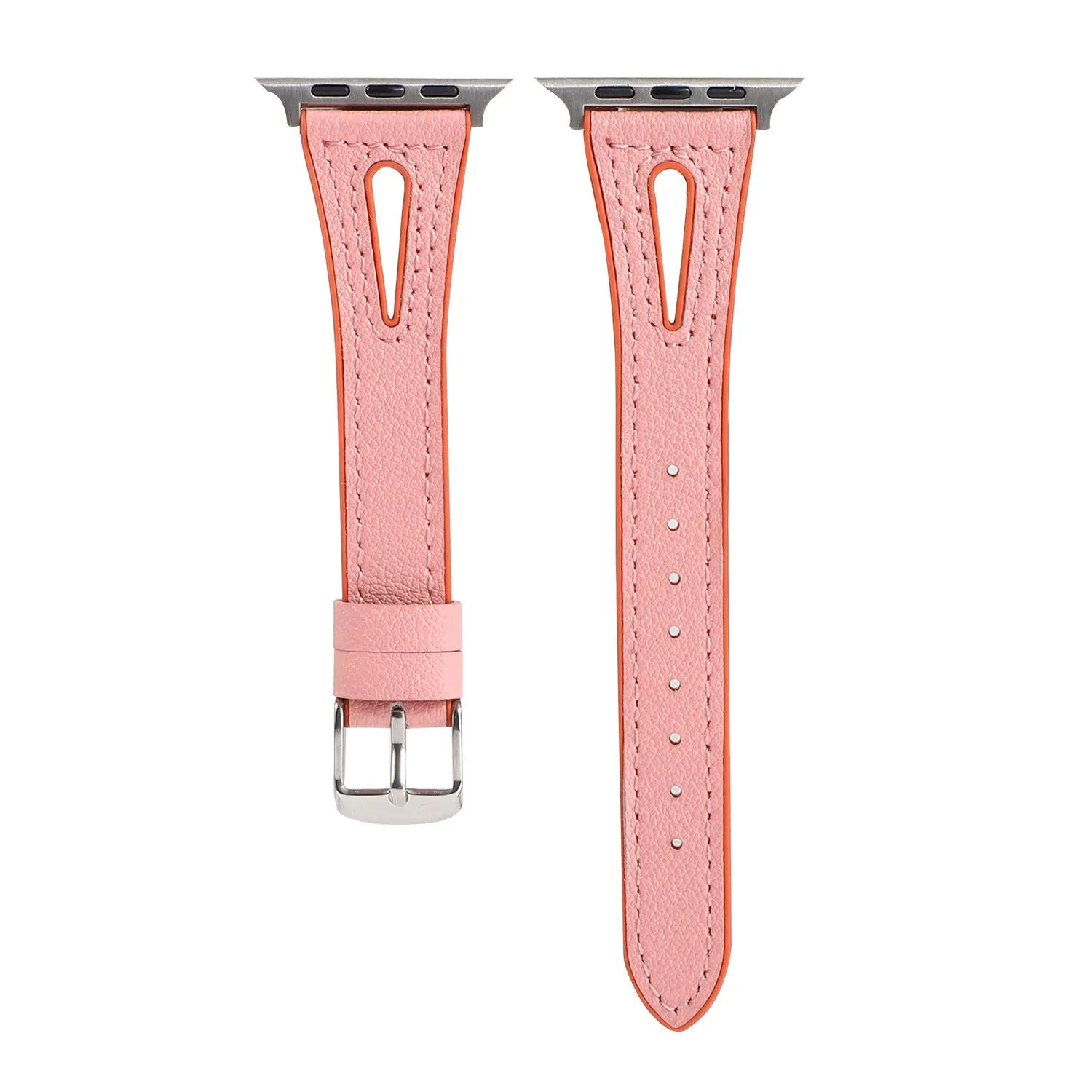 Bracelete de Silicone e Couro para Apple Watch