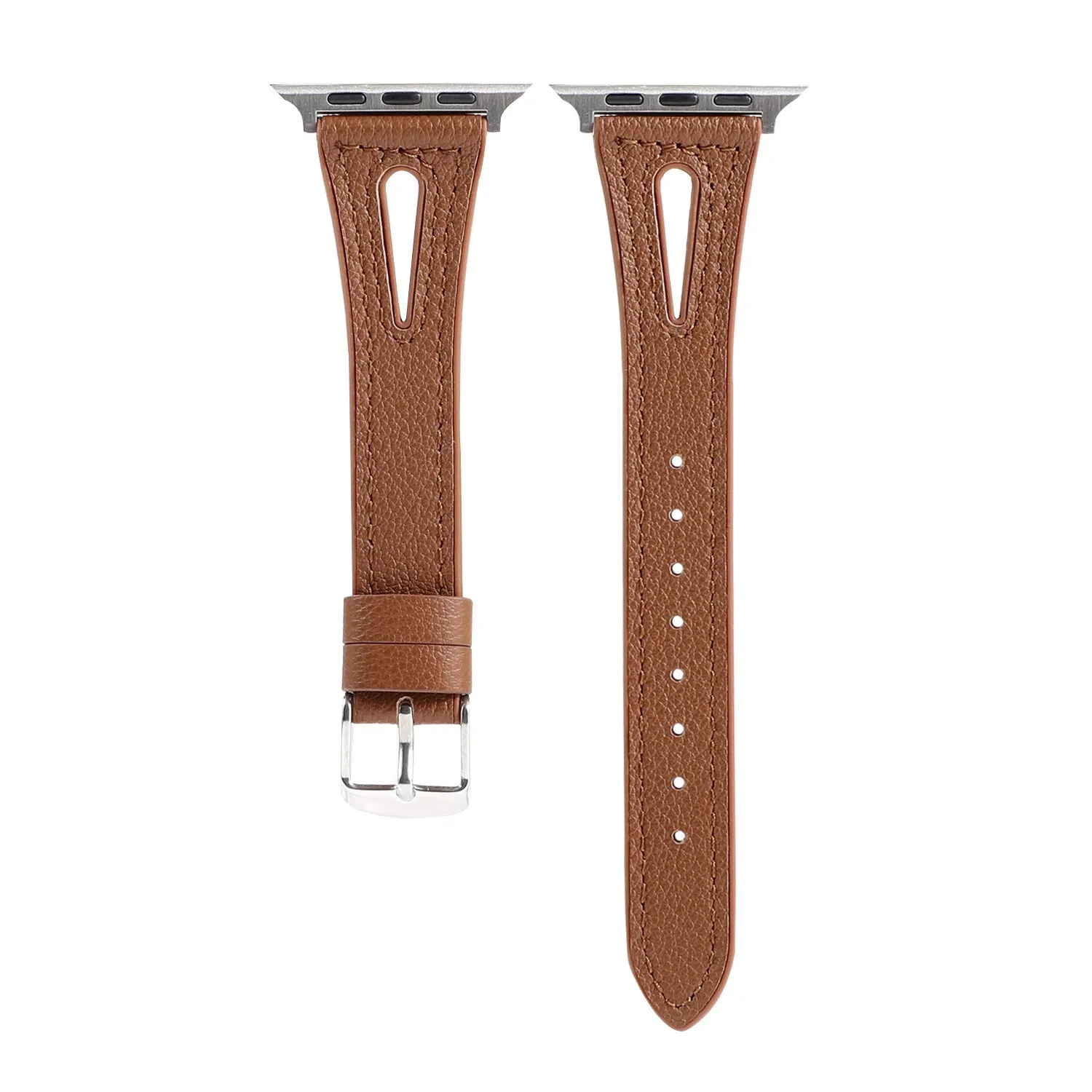 Bracelete de Silicone e Couro para Apple Watch