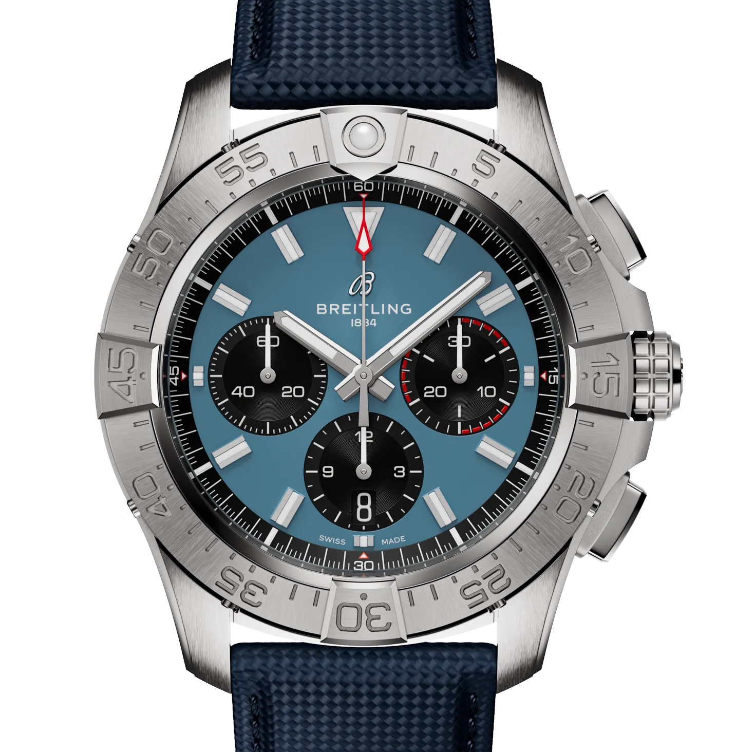 Breitling Avenger B01 Chronograph 44mm Watch with Blue Strap