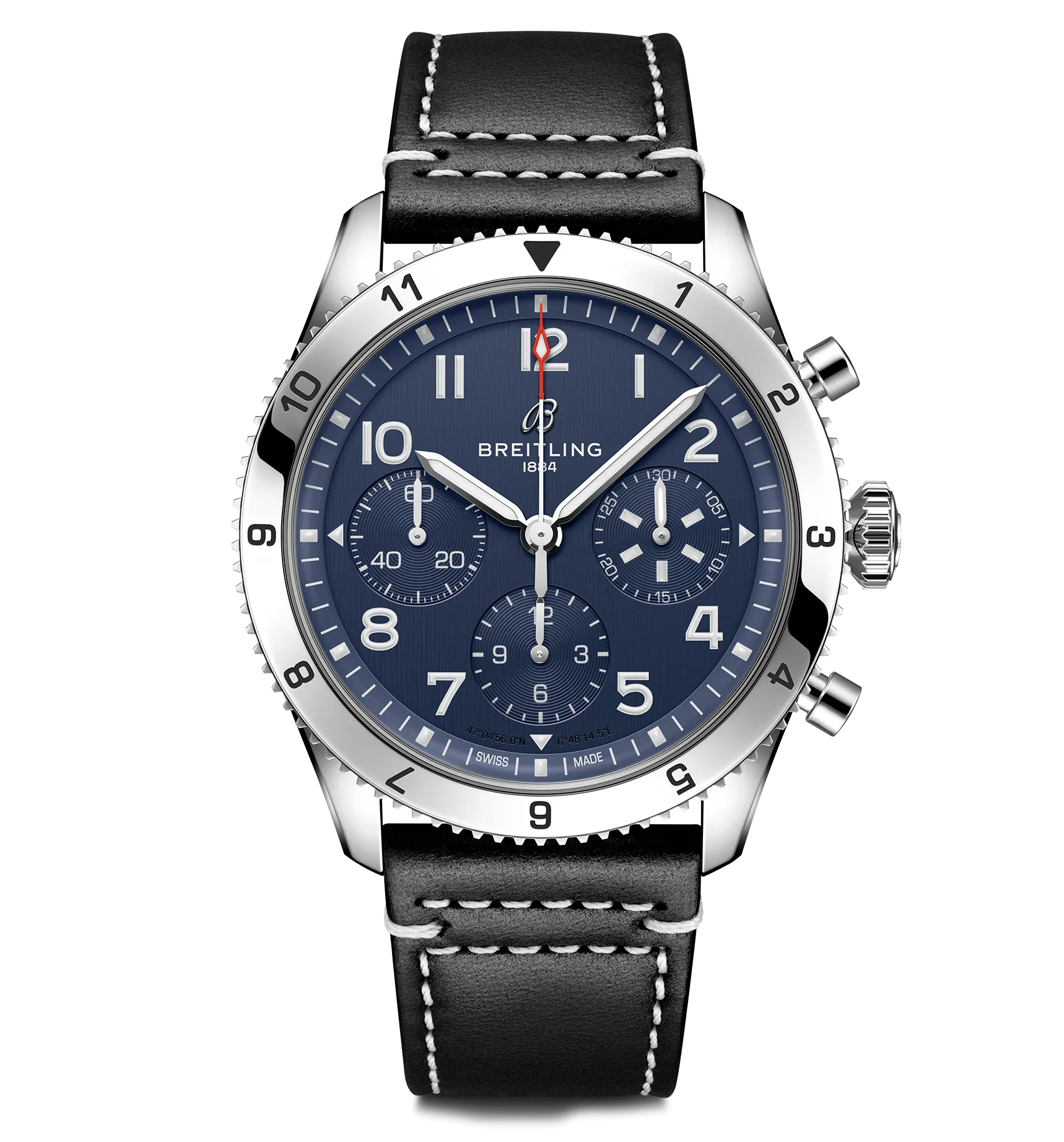 Breitling Classic AVI Chronograph 42 Tribute to Vought F4U Corsair Watch with Black Leather Strap
