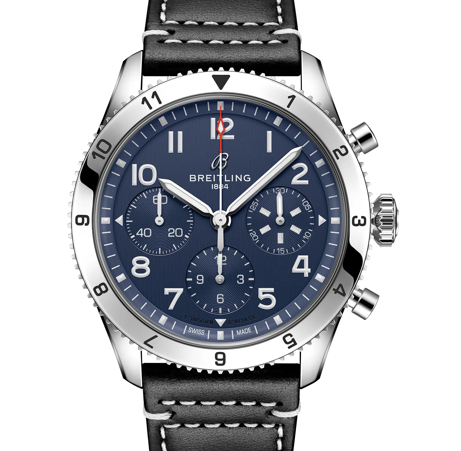 Breitling Classic AVI Chronograph 42 Tribute to Vought F4U Corsair Watch with Black Leather Strap
