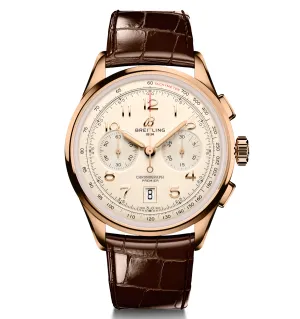 Breitling Premier B01 Chronograph 42mm Watch with Brown Strap