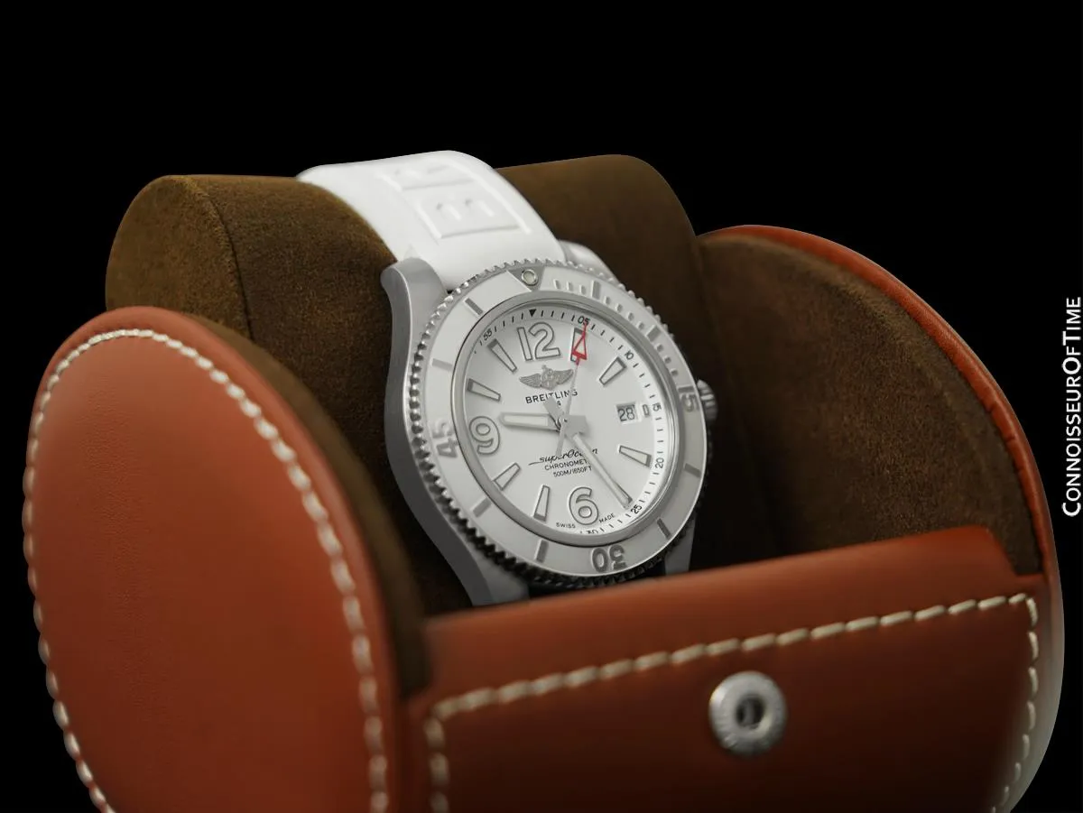Breitling Superocean 42 Large Unisex Diver Automatic White Watch, Stainless Steel - A17366