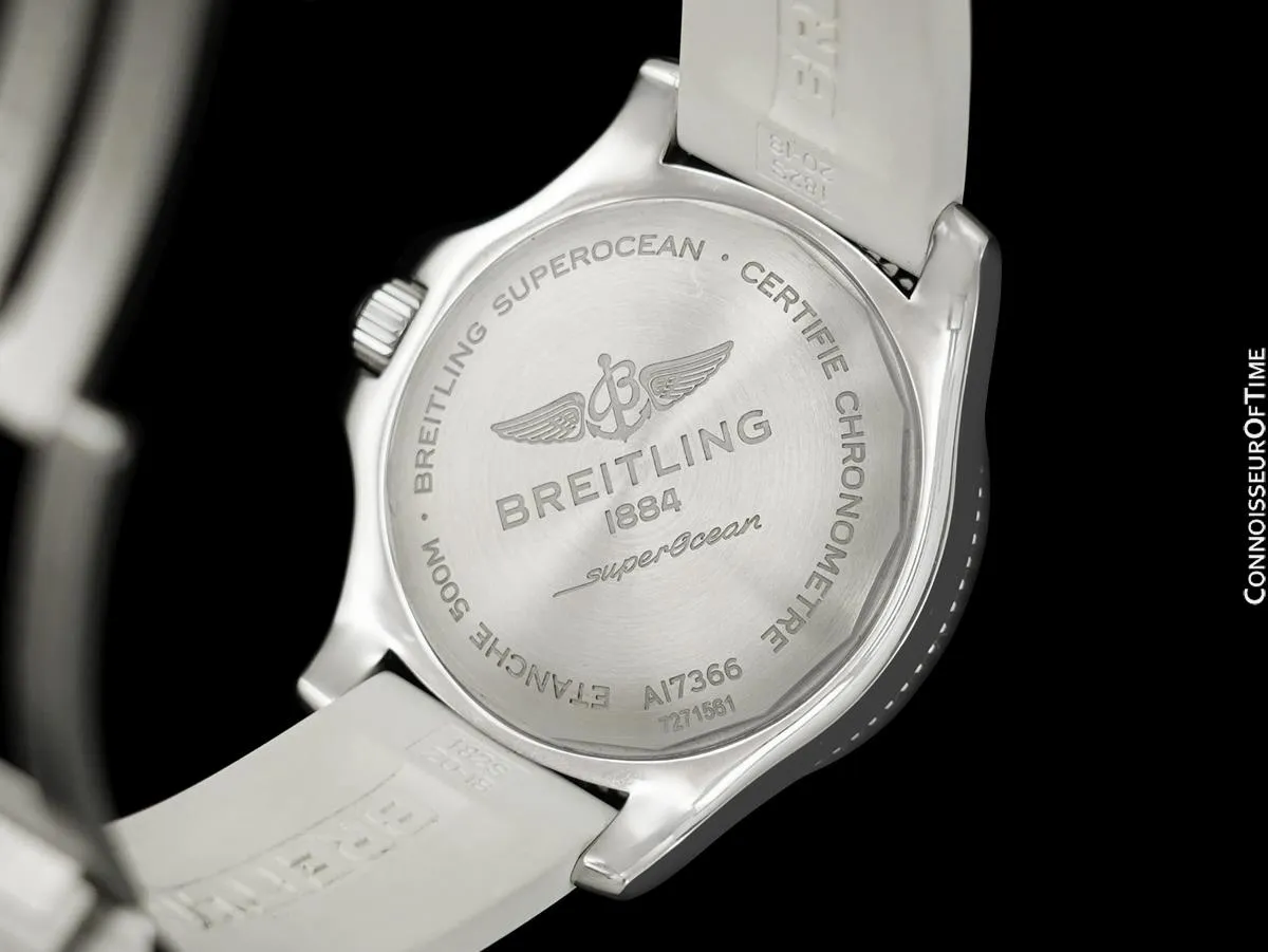 Breitling Superocean 42 Large Unisex Diver Automatic White Watch, Stainless Steel - A17366