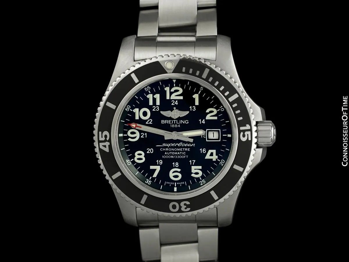 Breitling Superocean II 44 Mens Diver Automatic Bracelet Watch, Stainless Steel - A17392