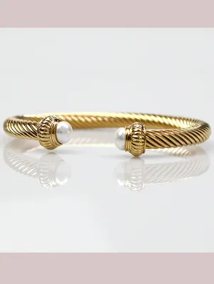 Brilliant 18k Gold Plated European Bangle
