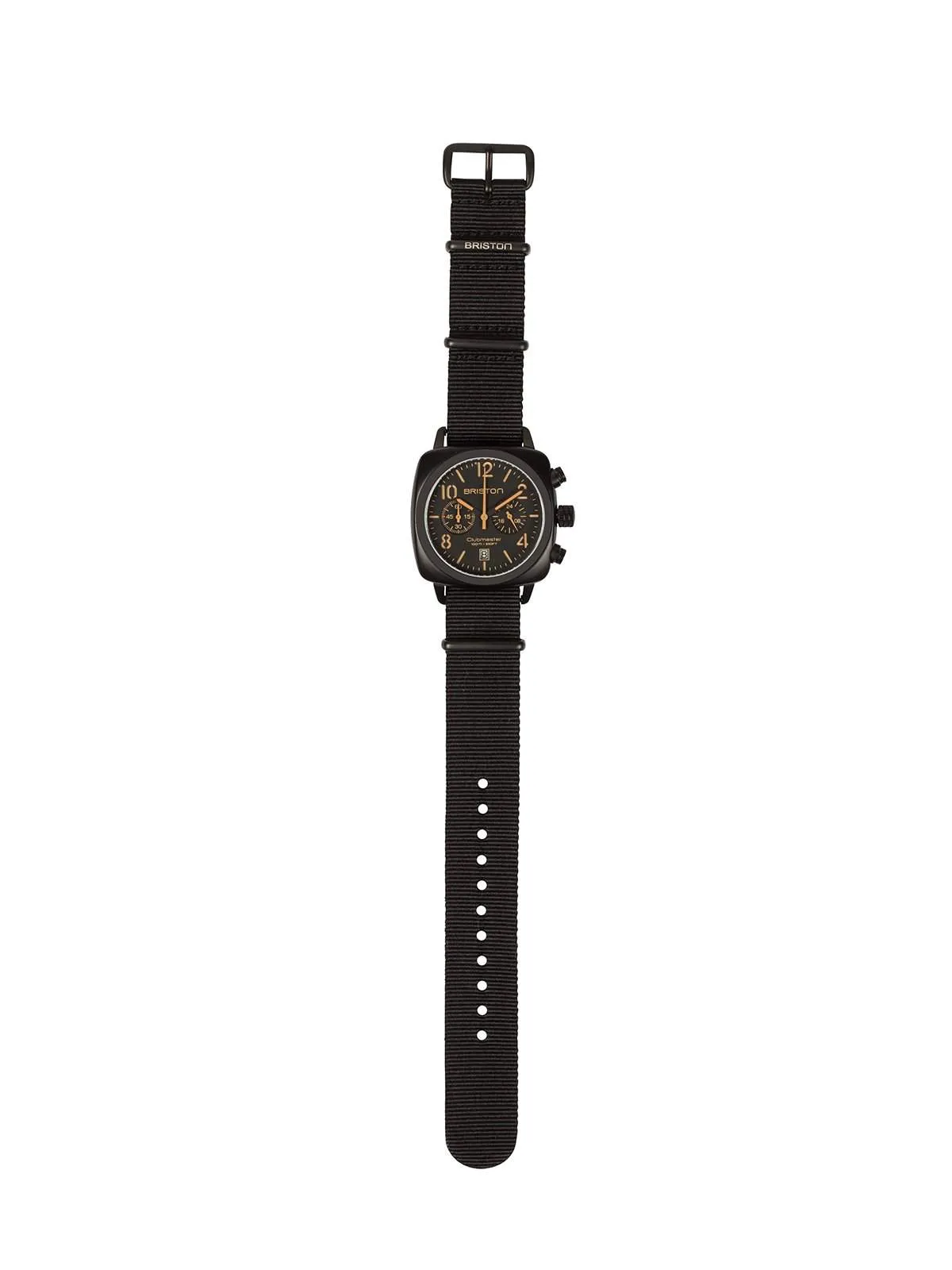 Briston Clubmaster Classic Acetate Chronograph Black Matt PVD 40mm