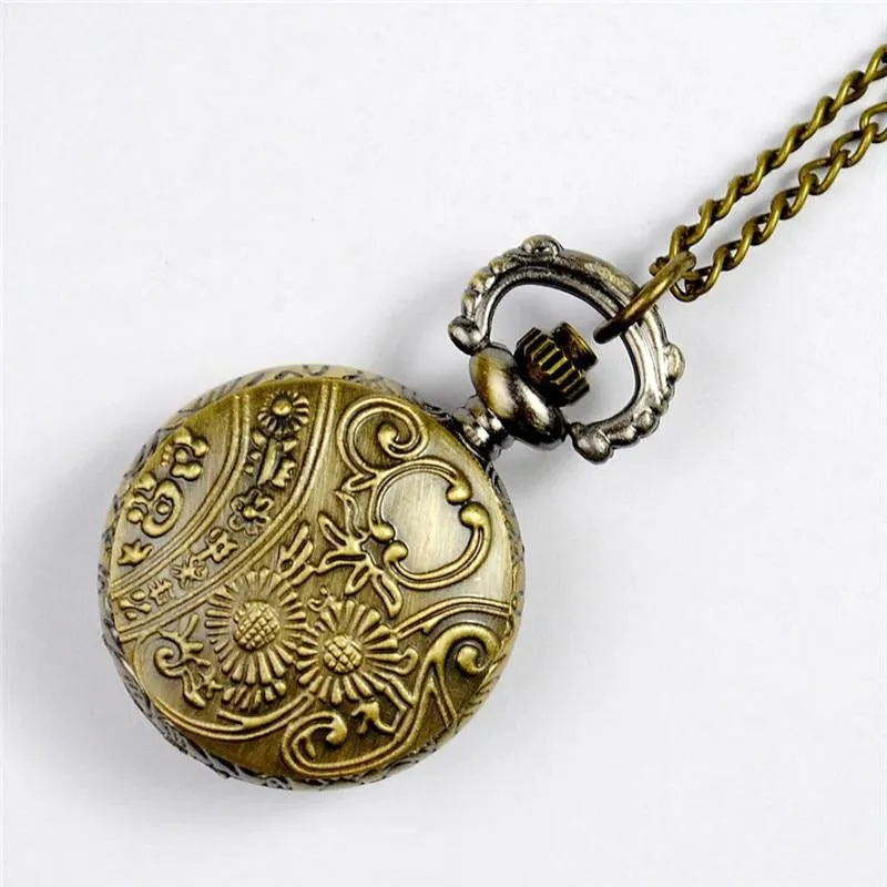 Bronze Pocket Watch with a Glass Bottle