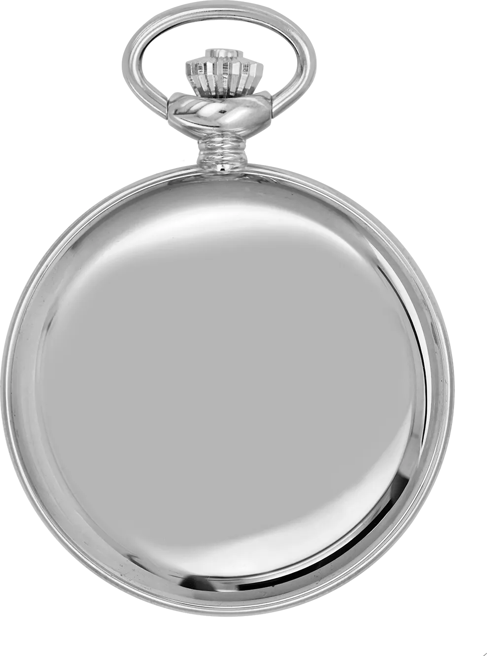 Brushed Rhodium Plated Pocket Watch