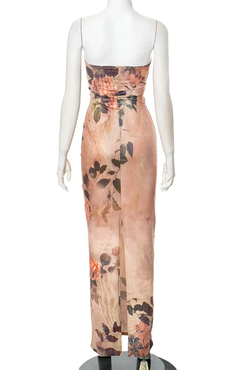 BS3120 Floral Long Dress