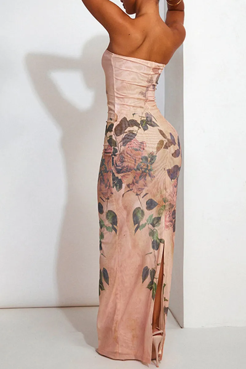 BS3120 Floral Long Dress