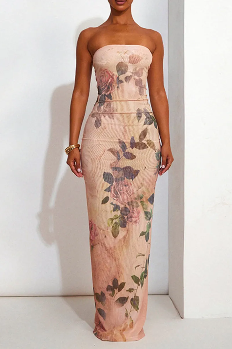 BS3120 Floral Long Dress
