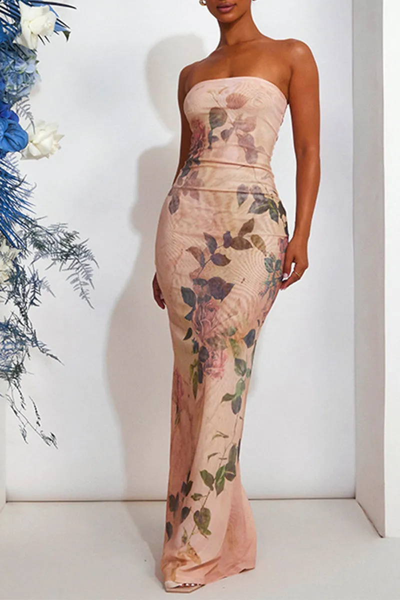 BS3120 Floral Long Dress