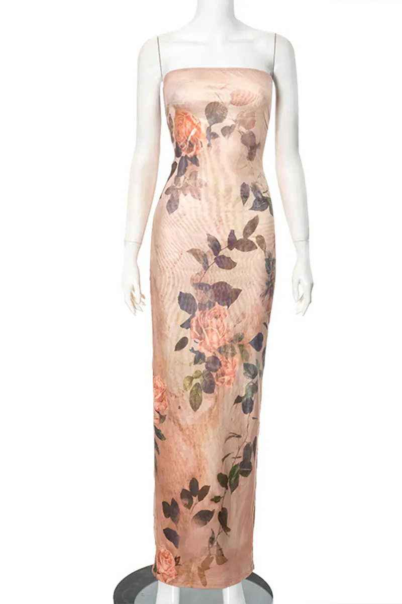 BS3120 Floral Long Dress