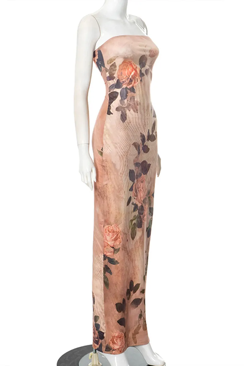 BS3120 Floral Long Dress