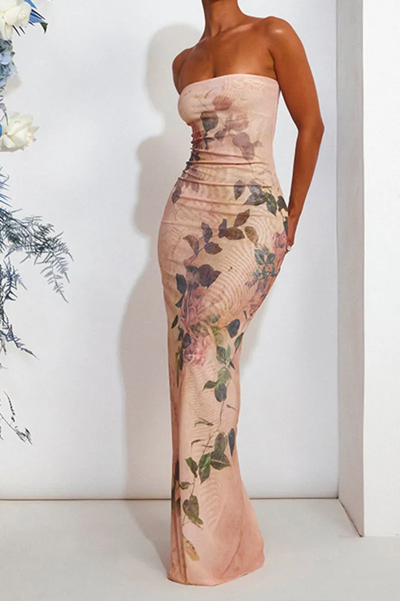 BS3120 Floral Long Dress