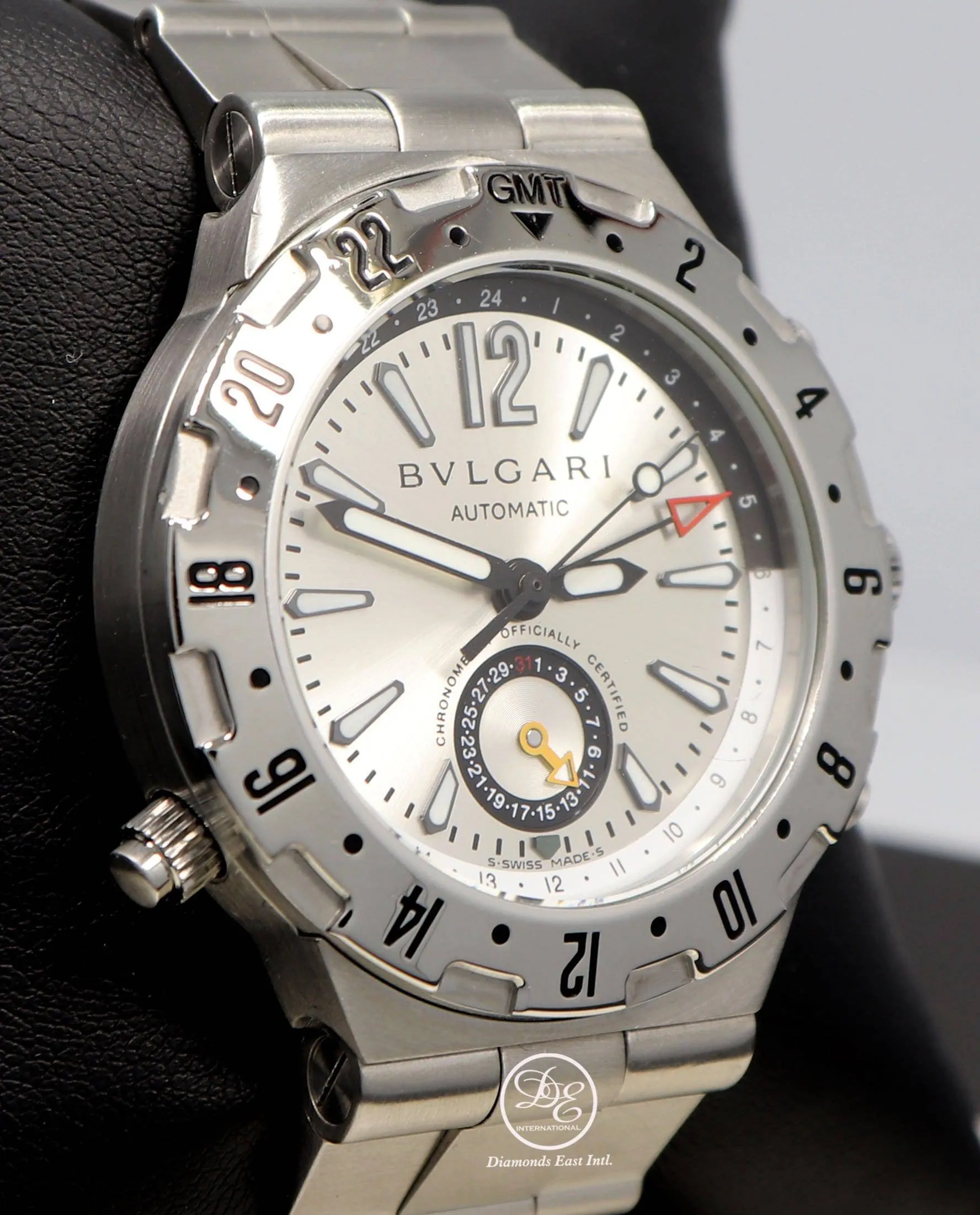 BULGARI Bvlgari Diagono Professional GMT GMT40S 40mm Stainless Steel Watch Mint