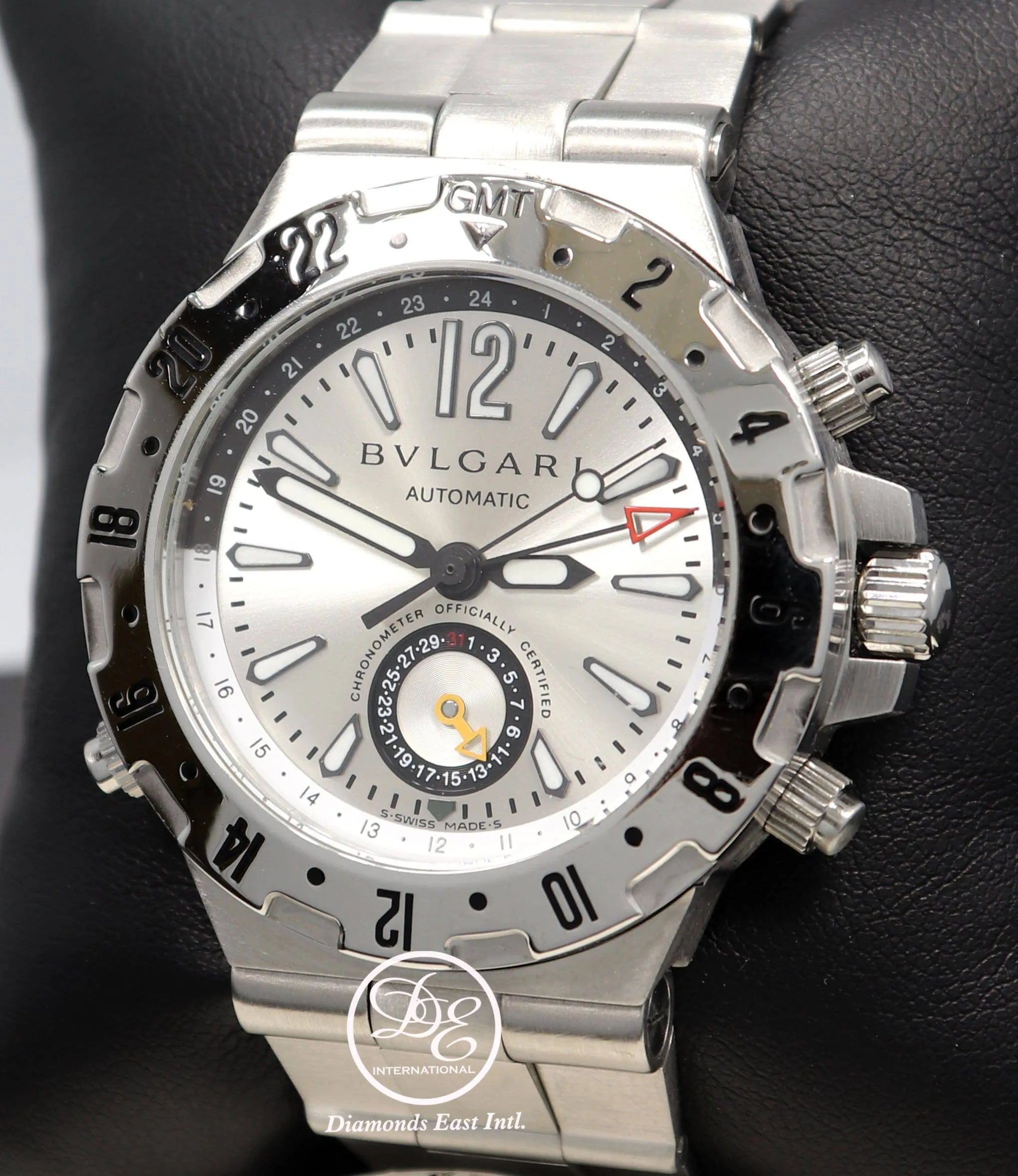 BULGARI Bvlgari Diagono Professional GMT GMT40S 40mm Stainless Steel Watch Mint