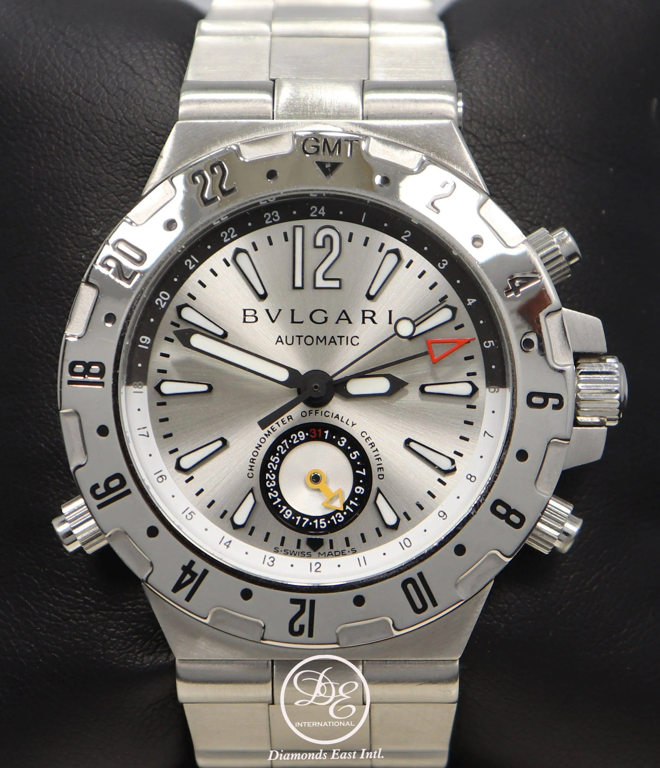 BULGARI Bvlgari Diagono Professional GMT GMT40S 40mm Stainless Steel Watch Mint