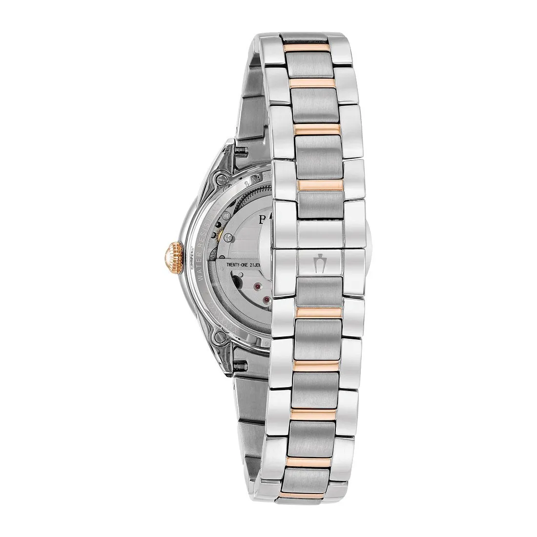 Bulova Classic Sutton Ladies Two Tone Automatic Diamond Dial Watch