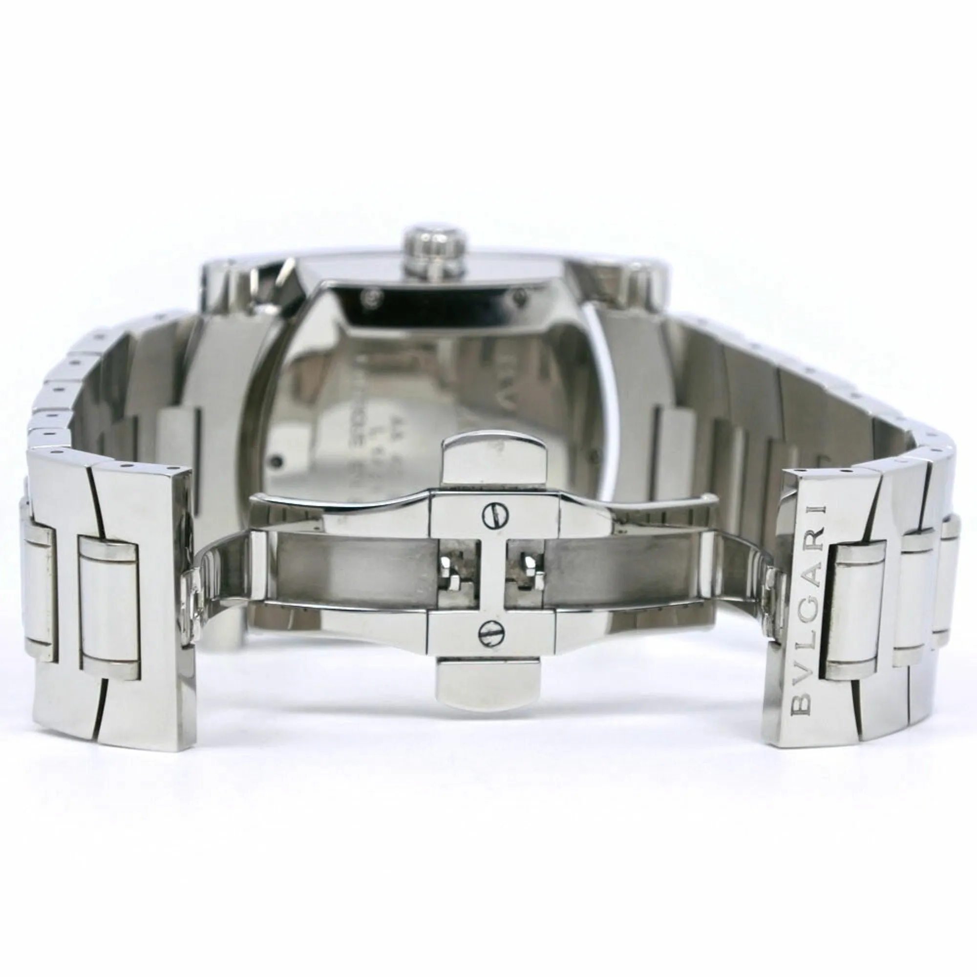 Bvlgari Ashoma Watch AA48S Stainless Steel Silver Automatic Men's Navy Dial